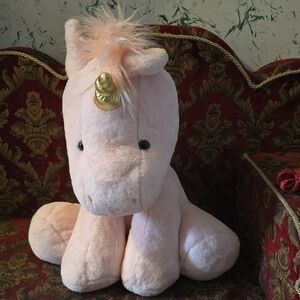Animal Adventures Jumbo Pink Plush Unicorn Toy